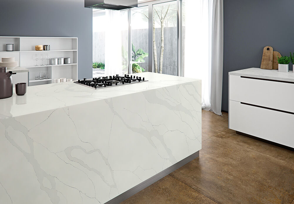 White Calacatta Quartz | Quartz Stone Countertop | 8008