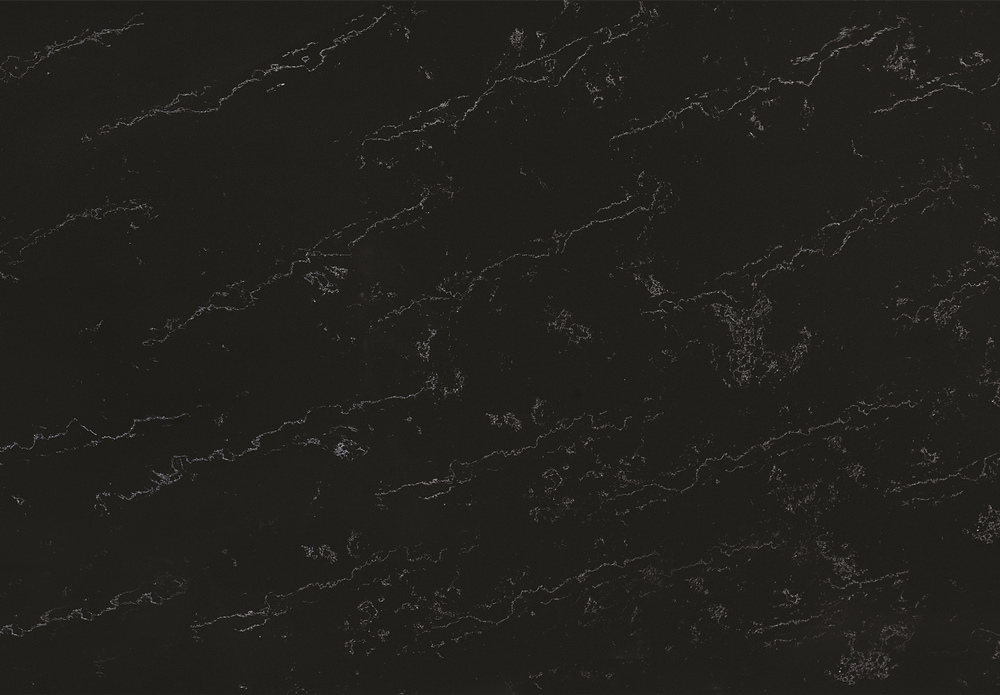 Black Quartz Kitchen Countertops | Quartz Stone for Kitchen | VW8187